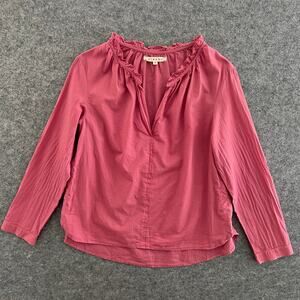 Xirena V-Neck Long Sleeve Blouse‎ Pink | Size: X-Small